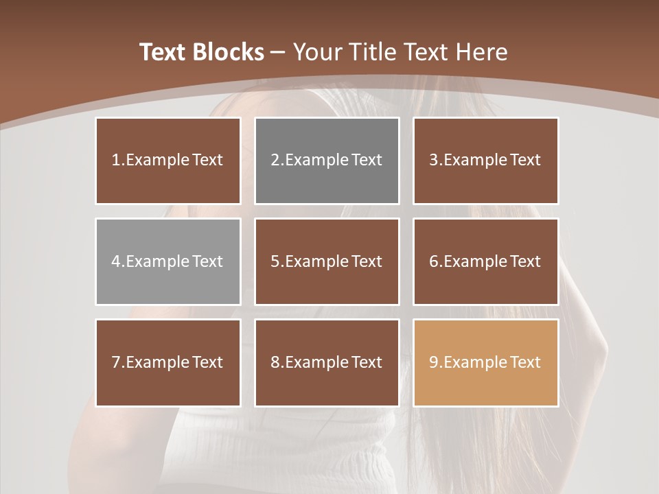 Female Happy Portrait PowerPoint Template