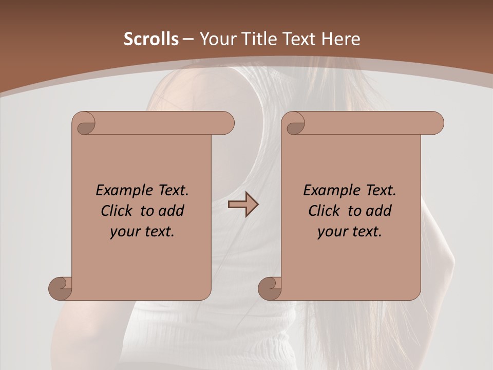 Female Happy Portrait PowerPoint Template