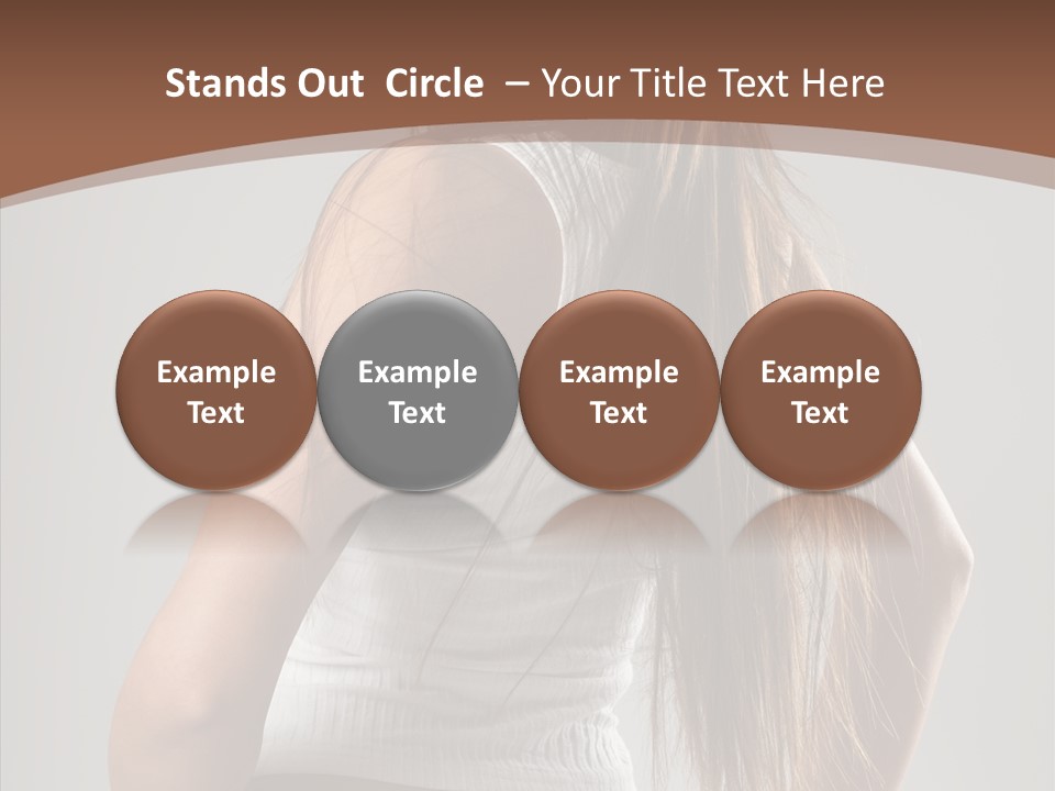 Female Happy Portrait PowerPoint Template