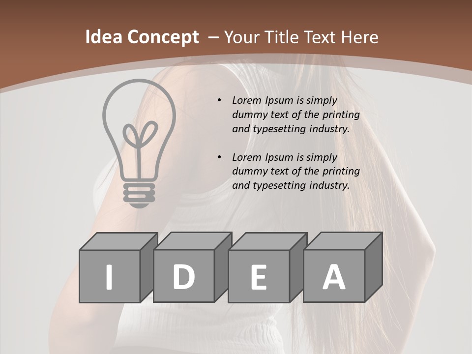 Female Happy Portrait PowerPoint Template