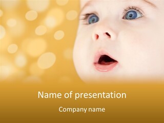 Newborn Amazed Toddler PowerPoint Template