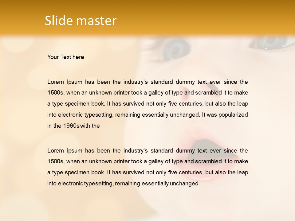 Newborn Amazed Toddler PowerPoint Template