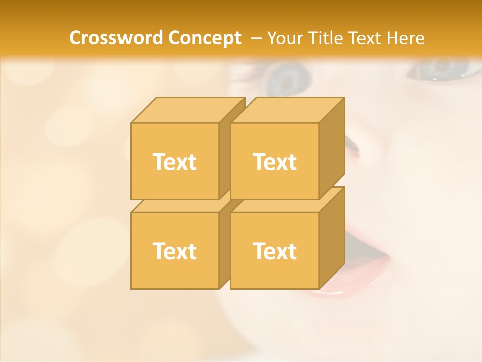 Newborn Amazed Toddler PowerPoint Template