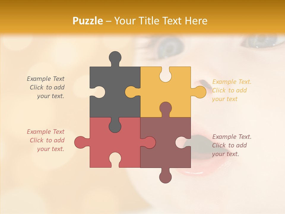 Newborn Amazed Toddler PowerPoint Template