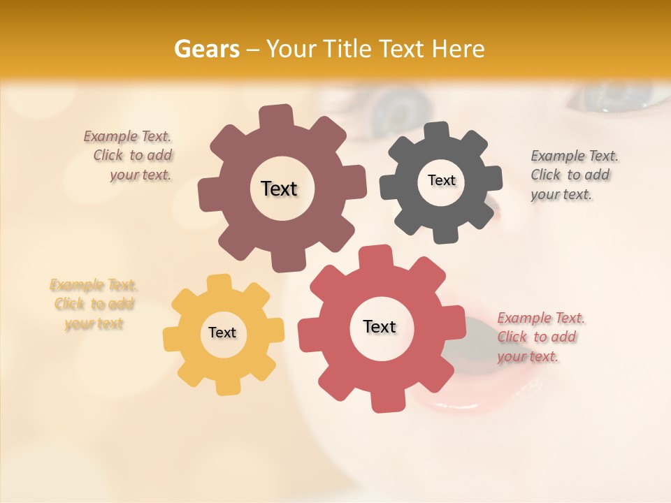 Newborn Amazed Toddler PowerPoint Template