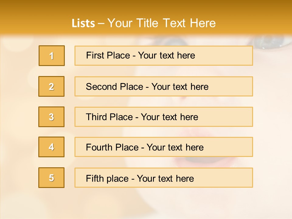 Newborn Amazed Toddler PowerPoint Template