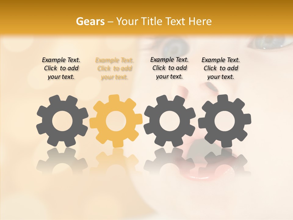 Newborn Amazed Toddler PowerPoint Template