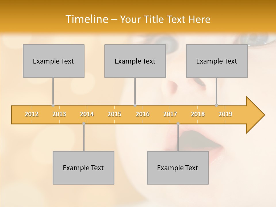 Newborn Amazed Toddler PowerPoint Template