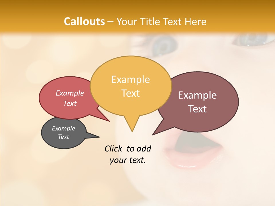 Newborn Amazed Toddler PowerPoint Template