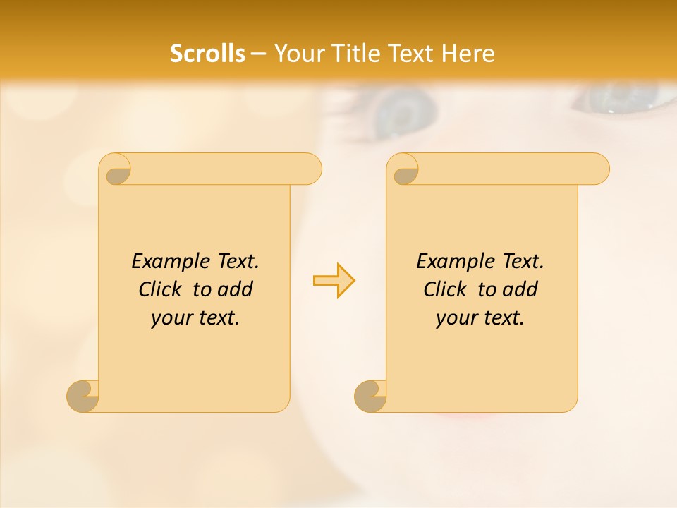 Newborn Amazed Toddler PowerPoint Template