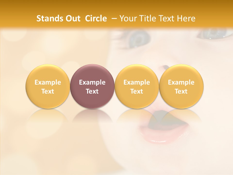 Newborn Amazed Toddler PowerPoint Template