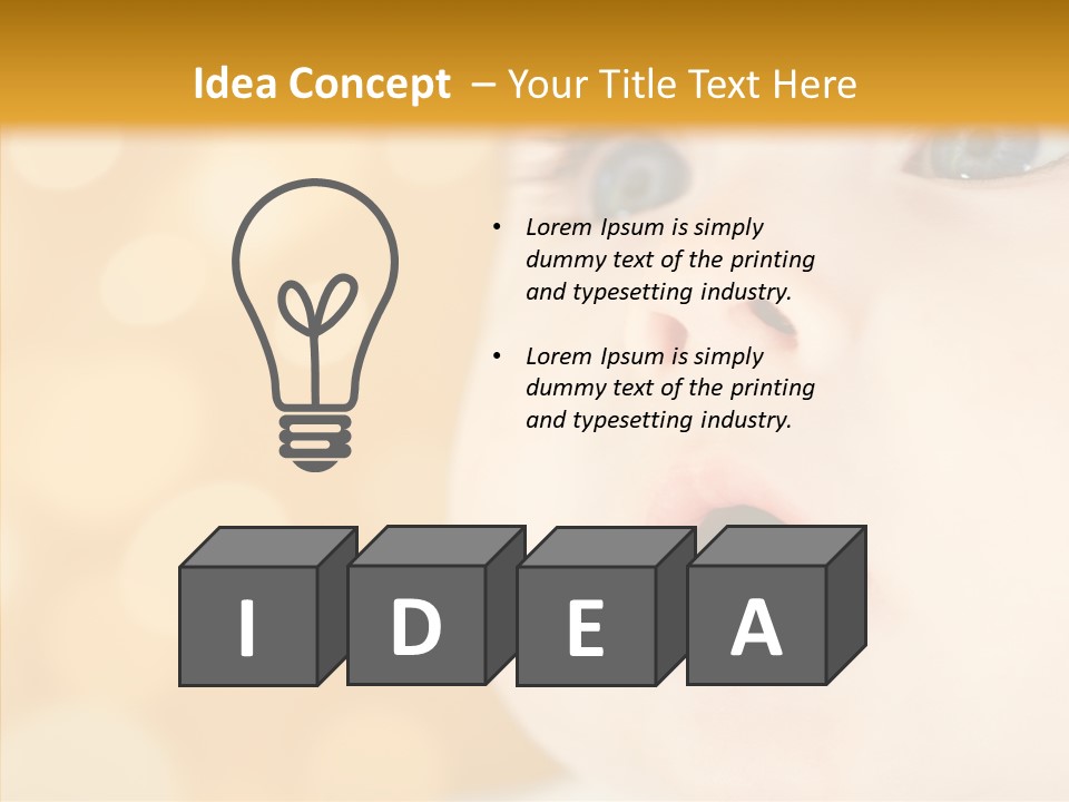 Newborn Amazed Toddler PowerPoint Template