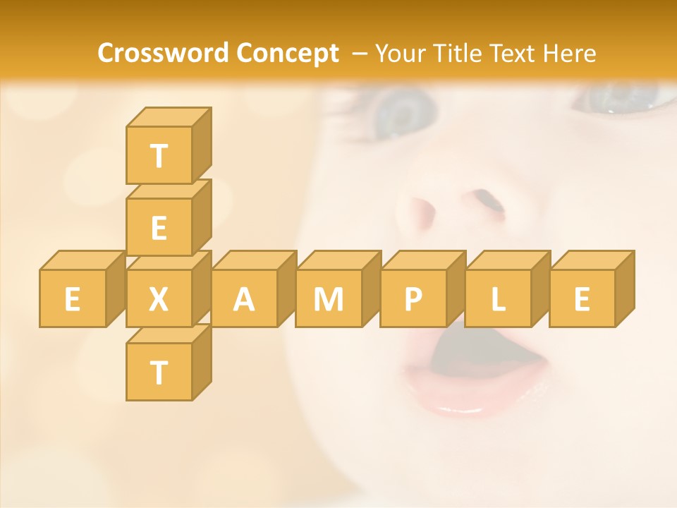 Newborn Amazed Toddler PowerPoint Template