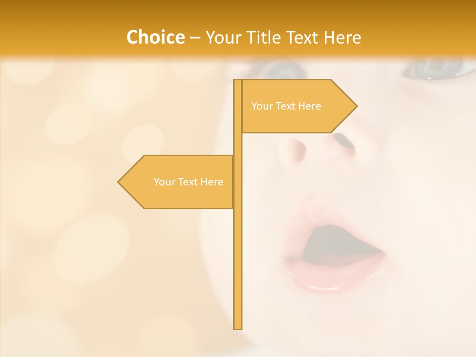 Newborn Amazed Toddler PowerPoint Template