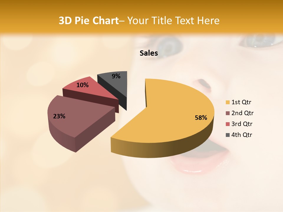 Newborn Amazed Toddler PowerPoint Template