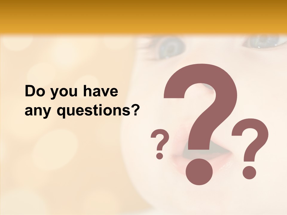 Newborn Amazed Toddler PowerPoint Template