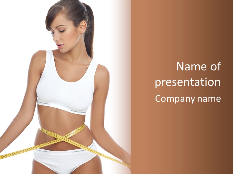 Woman Gymnastics Figure PowerPoint Template