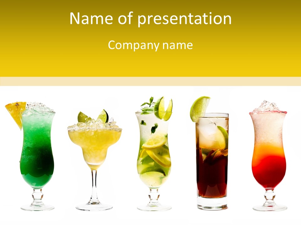 Mixing Frozen Rum PowerPoint Template