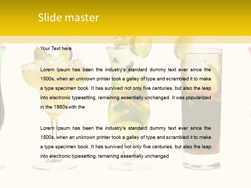 Mixing Frozen Rum PowerPoint Template