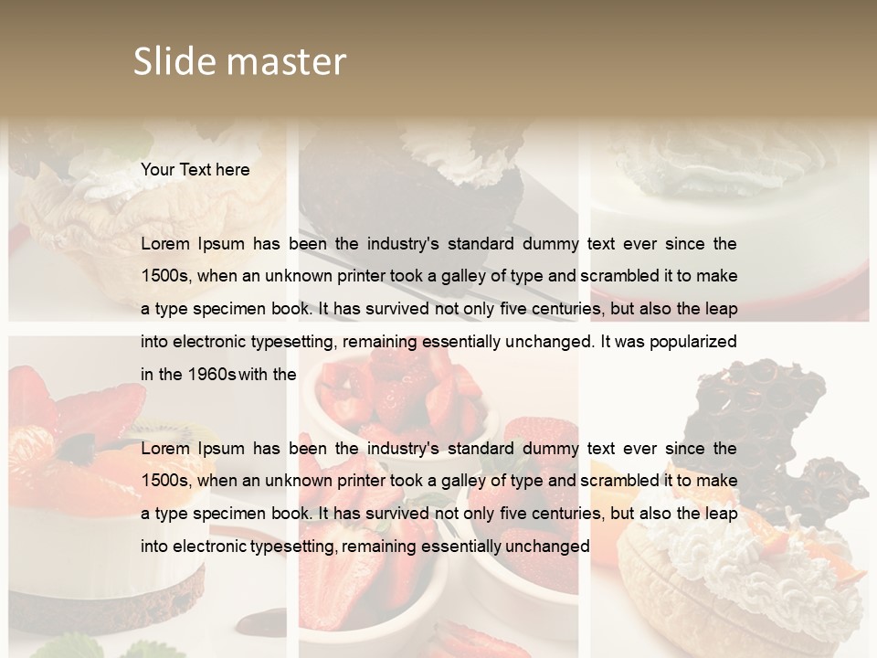 Herb Leave Cream PowerPoint Template