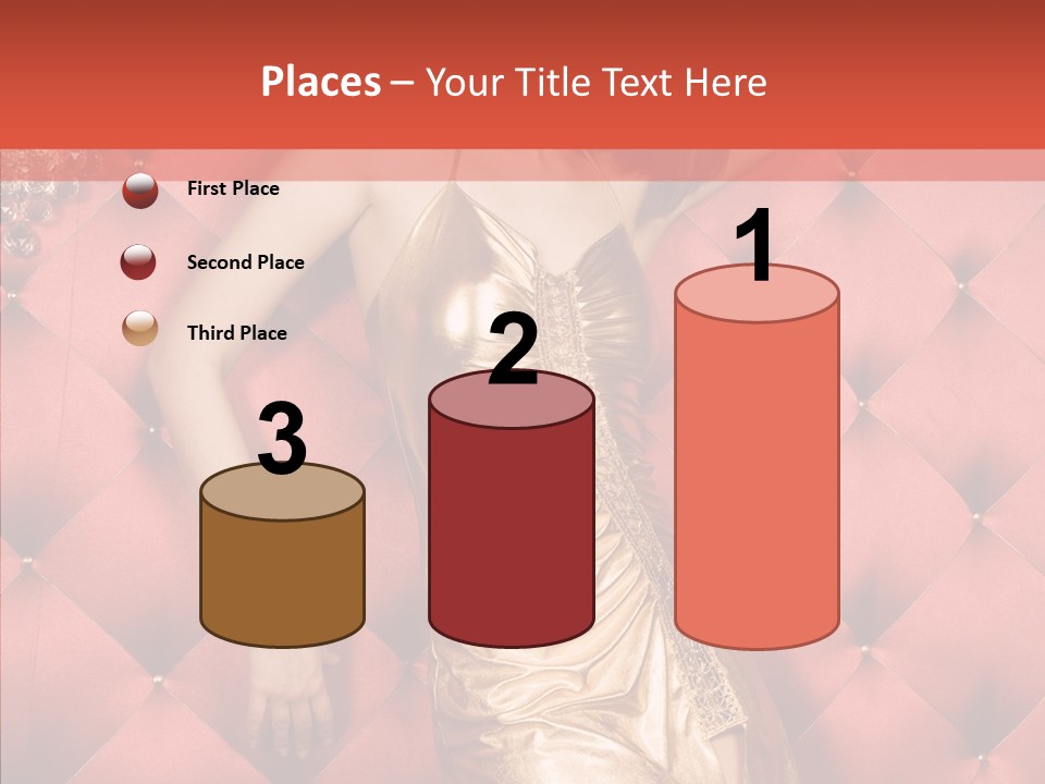Model Long Gold PowerPoint Template