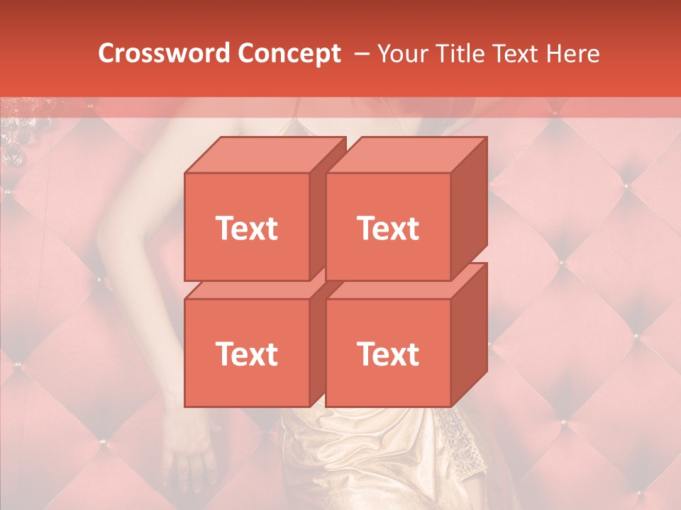 Model Long Gold PowerPoint Template
