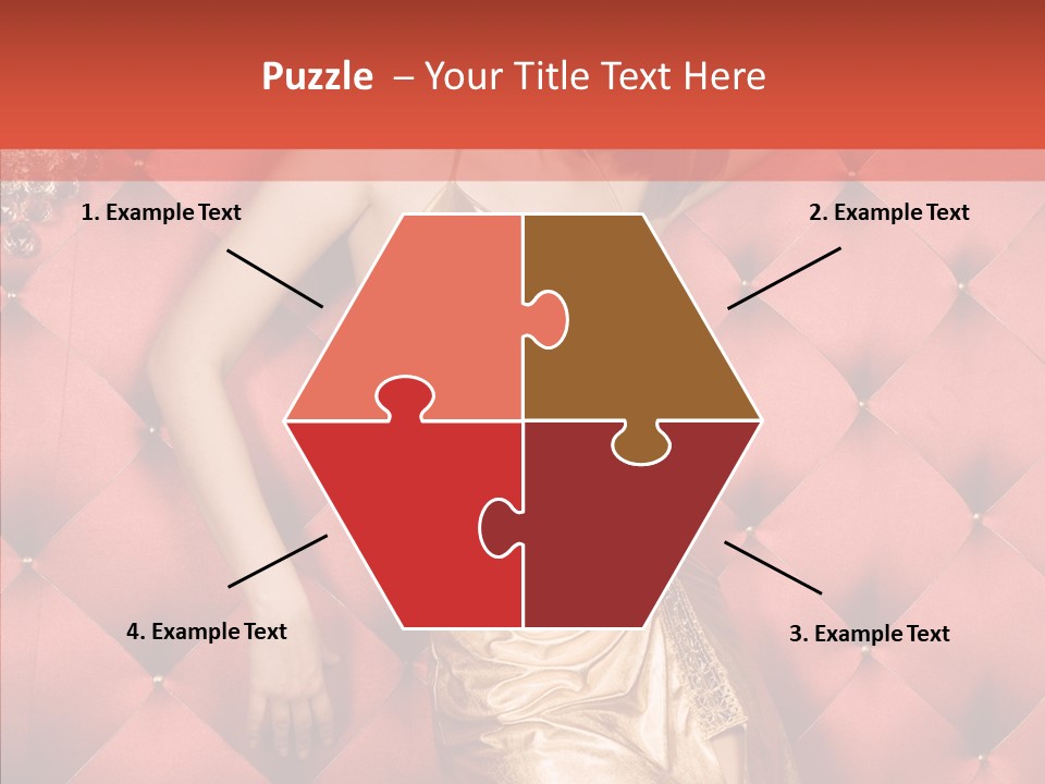 Model Long Gold PowerPoint Template