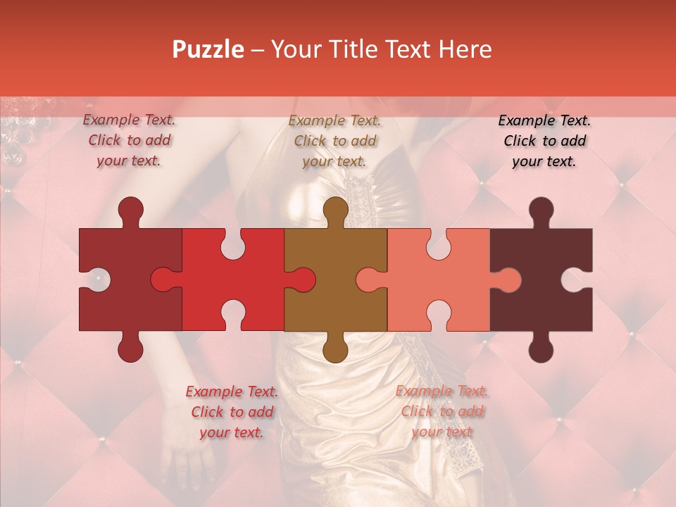 Model Long Gold PowerPoint Template