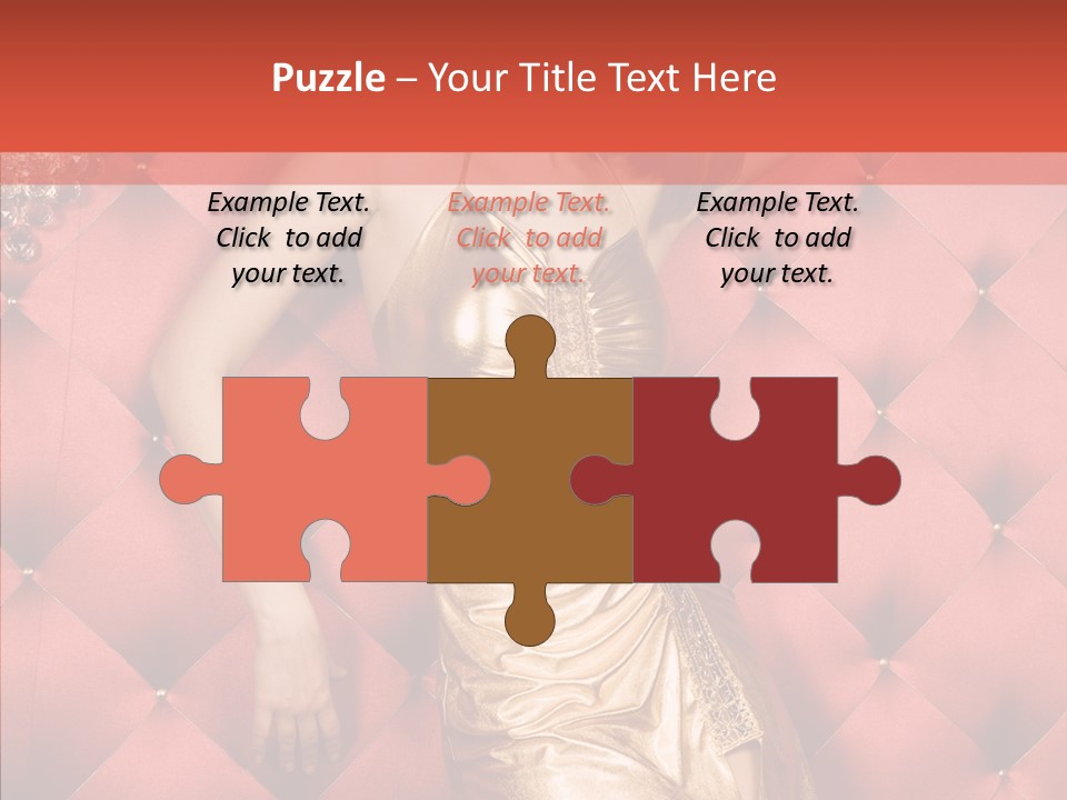 Model Long Gold PowerPoint Template