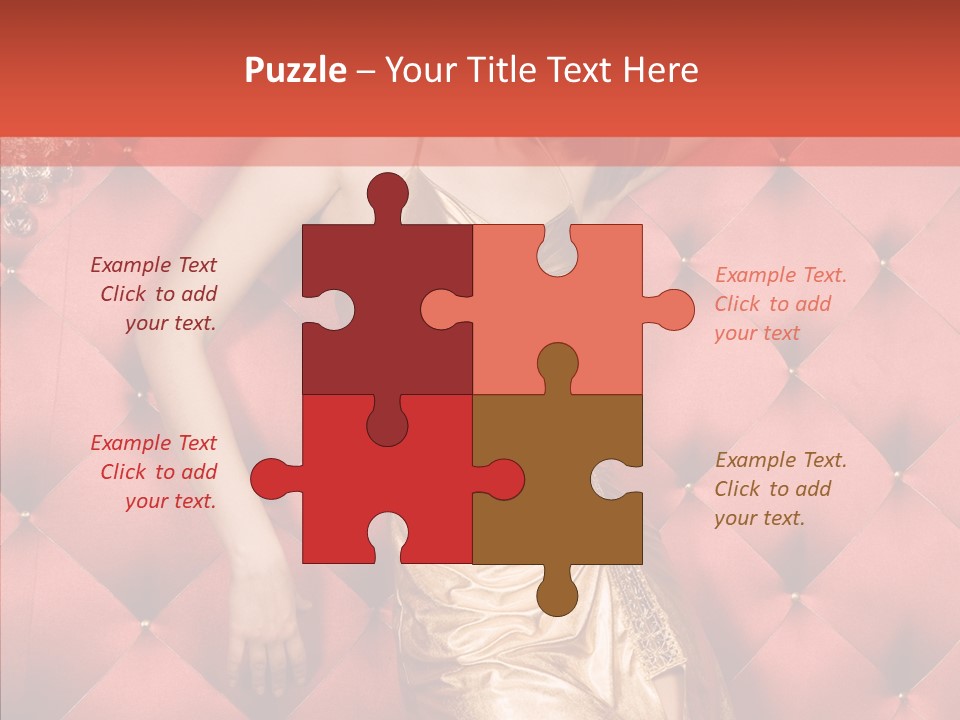 Model Long Gold PowerPoint Template