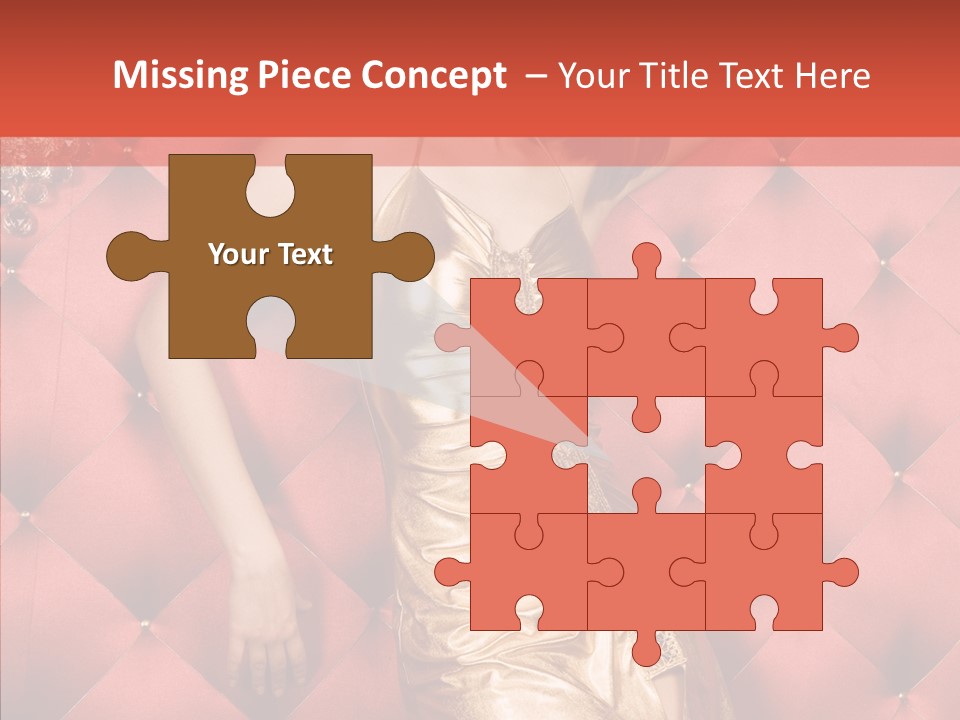 Model Long Gold PowerPoint Template