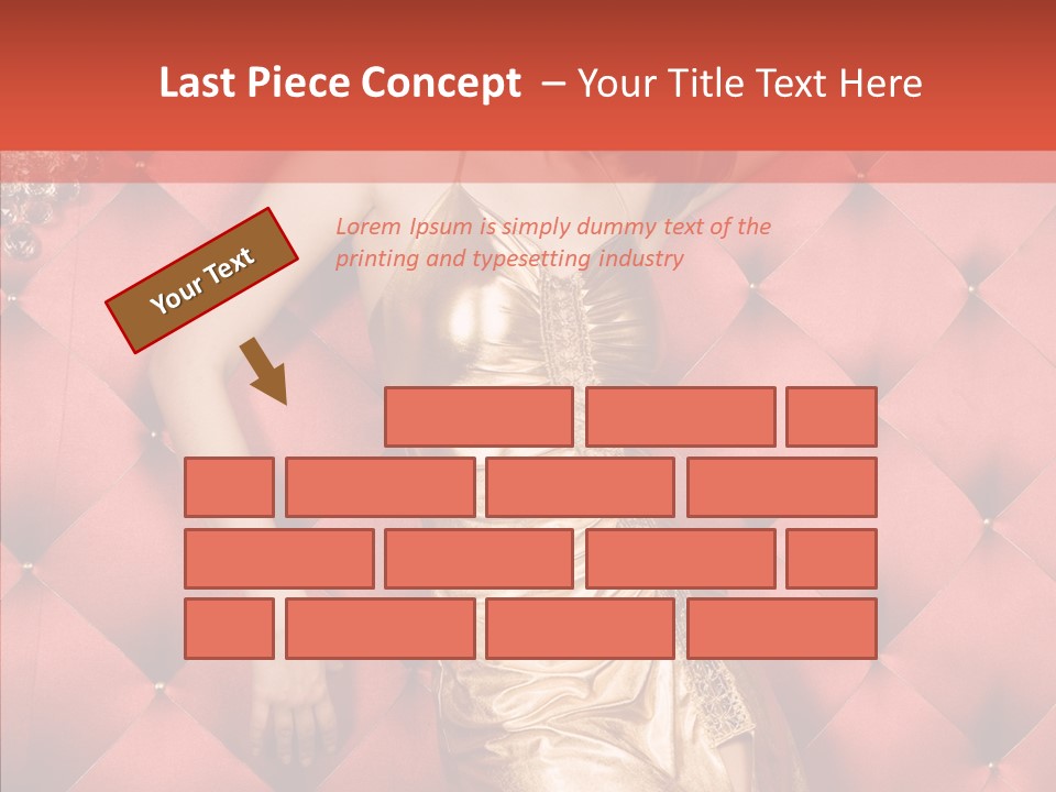 Model Long Gold PowerPoint Template