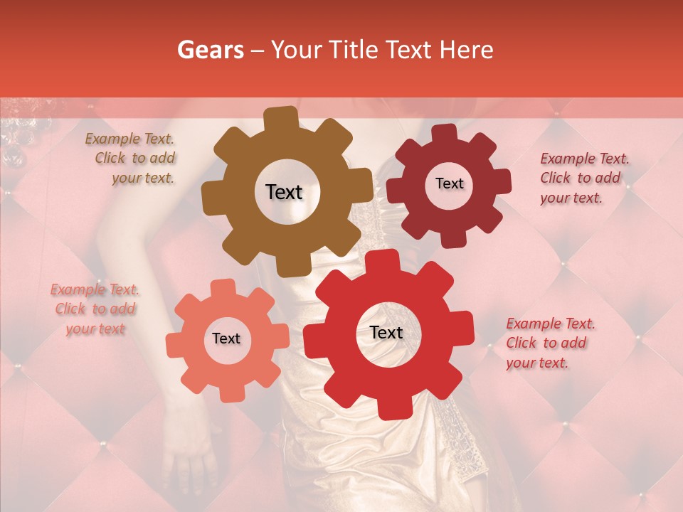 Model Long Gold PowerPoint Template