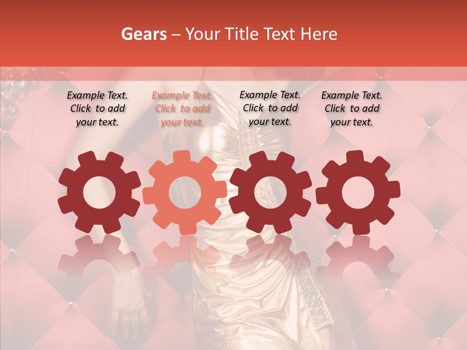 Model Long Gold PowerPoint Template