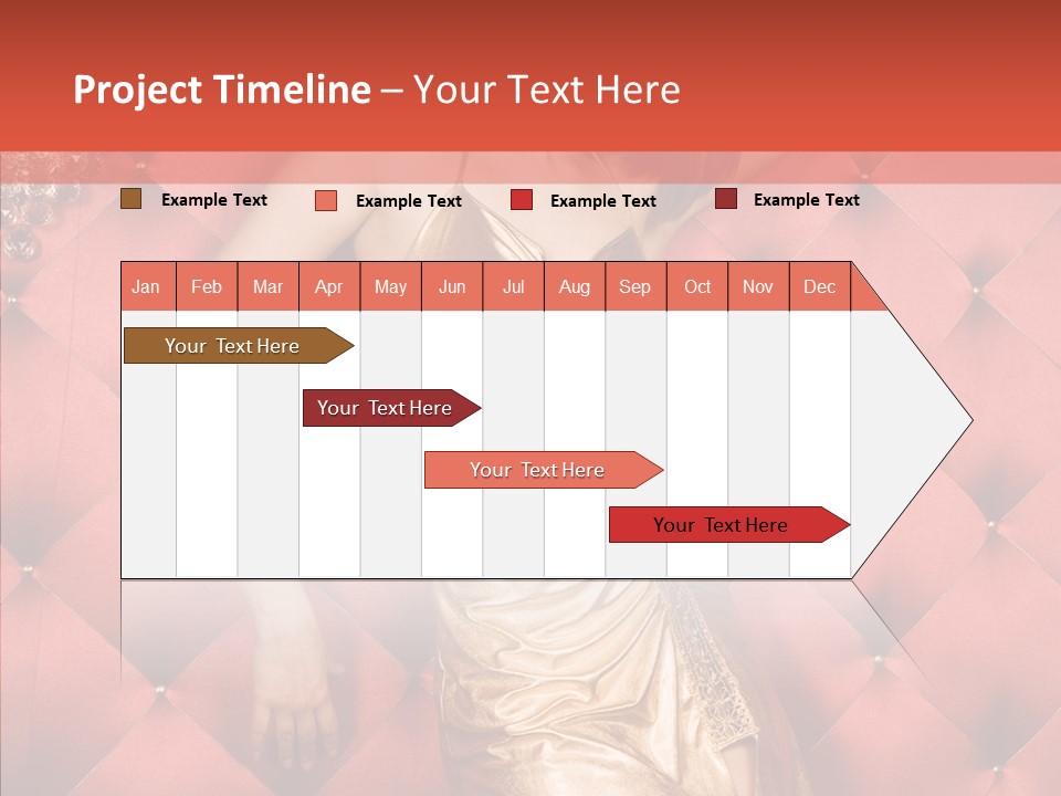 Model Long Gold PowerPoint Template
