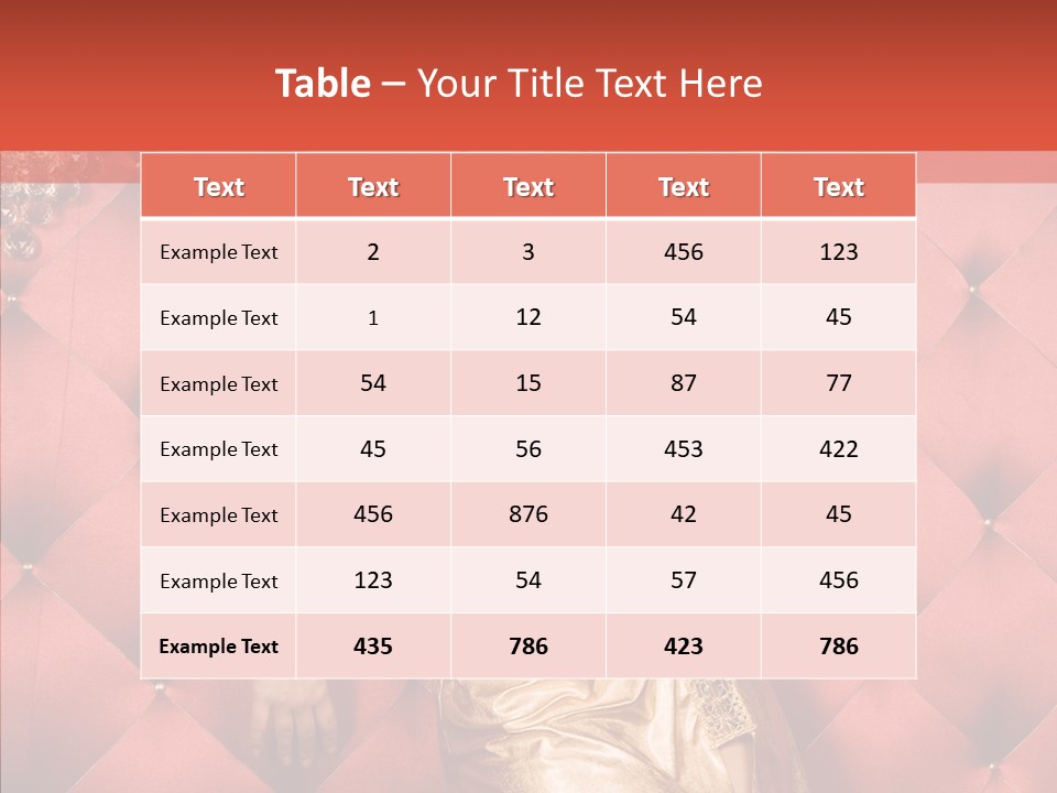 Model Long Gold PowerPoint Template