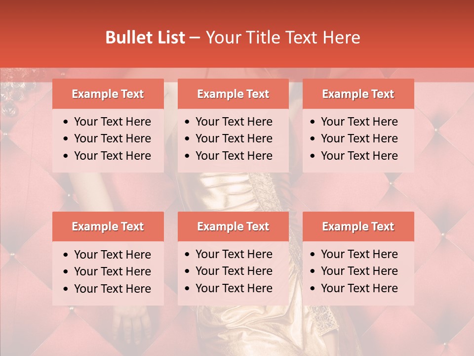 Model Long Gold PowerPoint Template