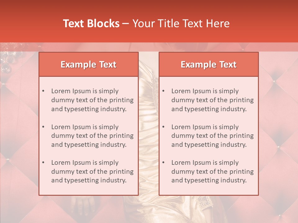Model Long Gold PowerPoint Template