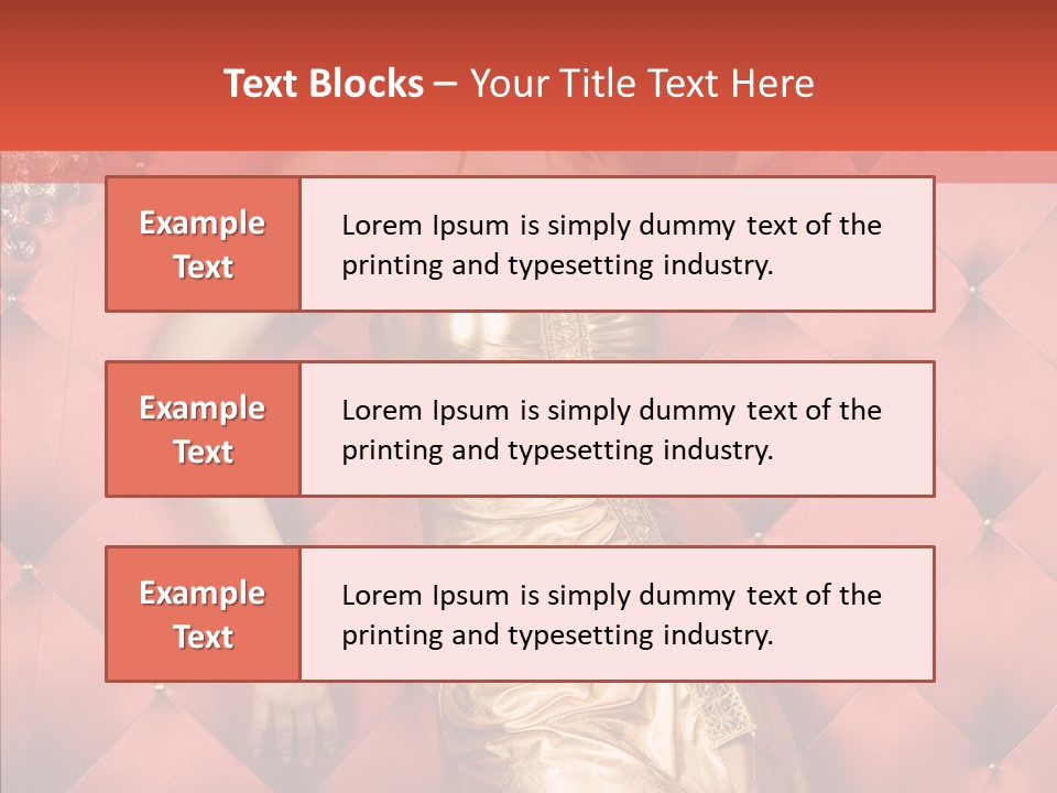 Model Long Gold PowerPoint Template