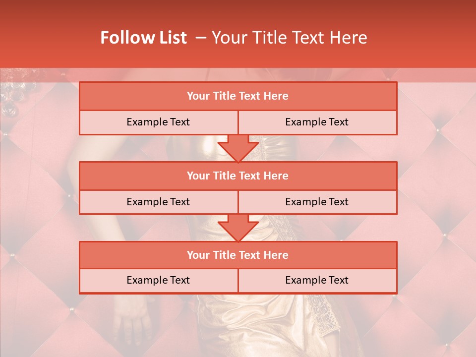 Model Long Gold PowerPoint Template