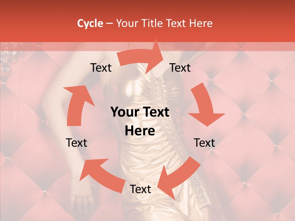 Model Long Gold PowerPoint Template