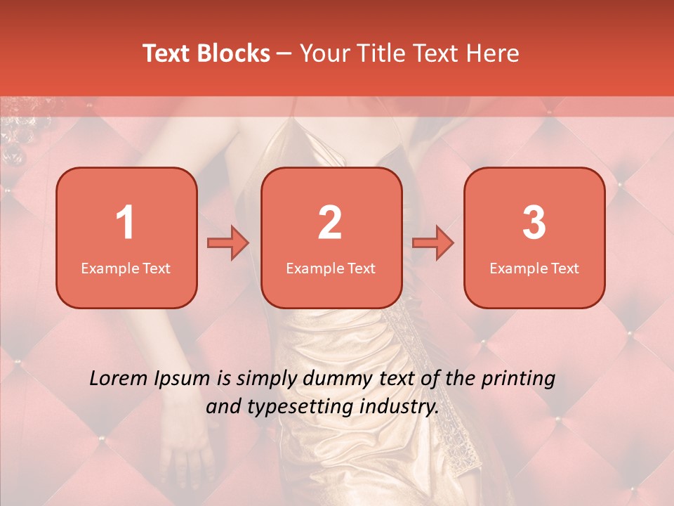 Model Long Gold PowerPoint Template