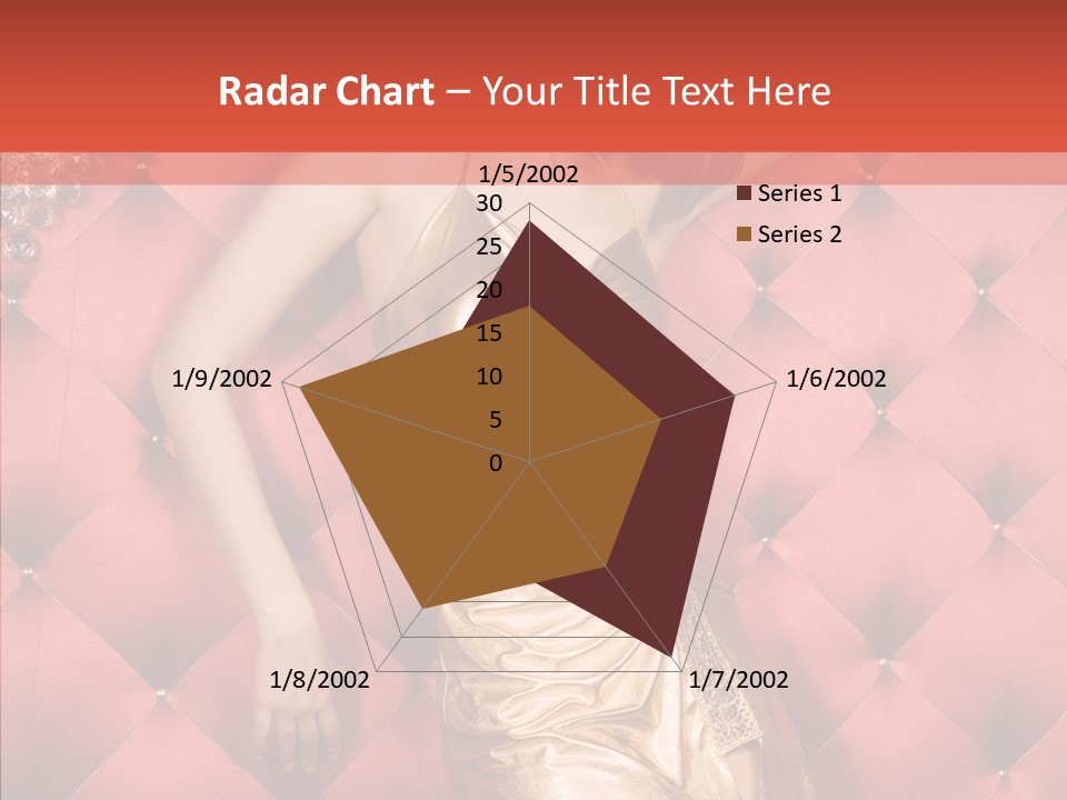 Model Long Gold PowerPoint Template