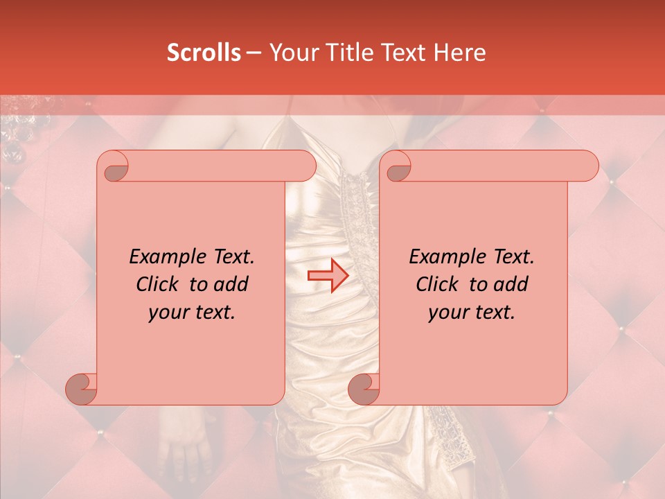 Model Long Gold PowerPoint Template