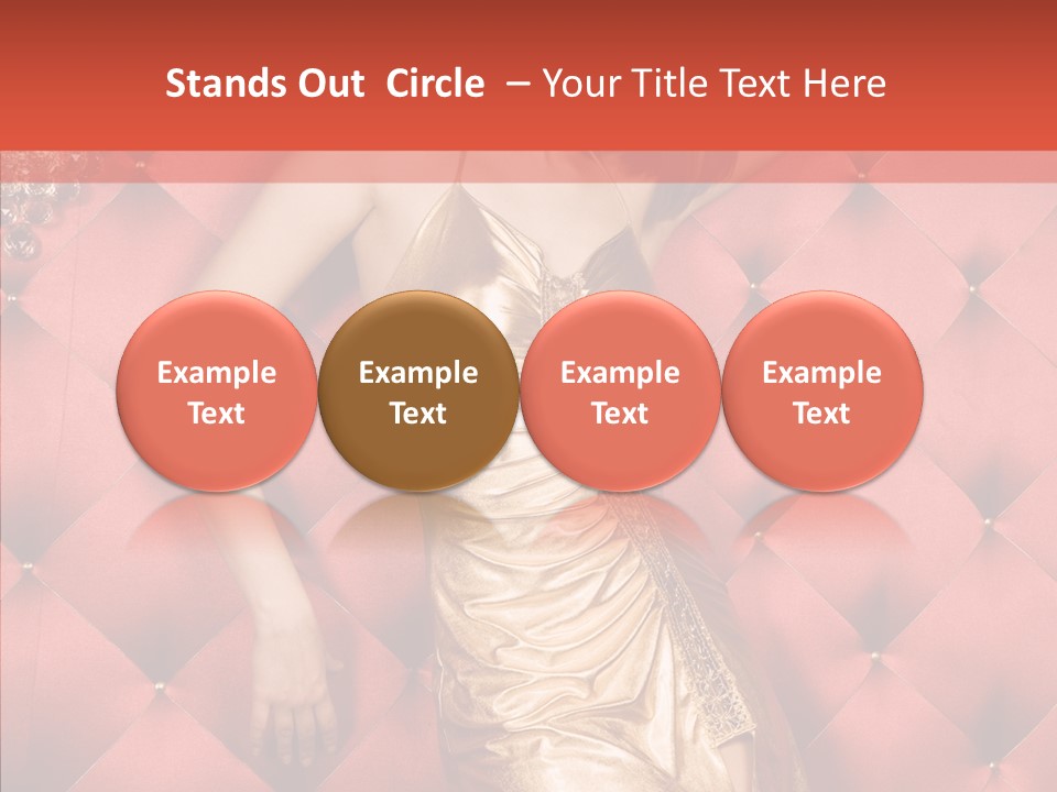 Model Long Gold PowerPoint Template