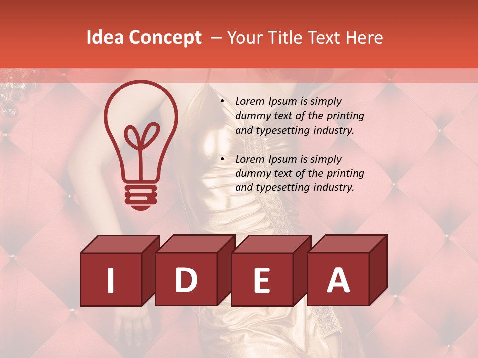Model Long Gold PowerPoint Template