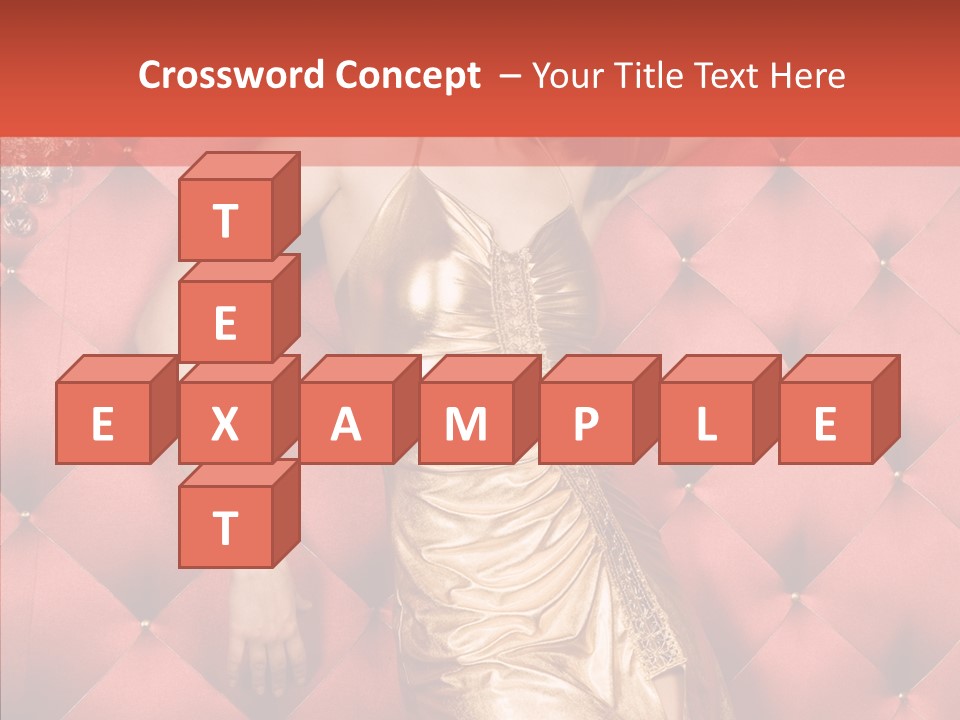 Model Long Gold PowerPoint Template