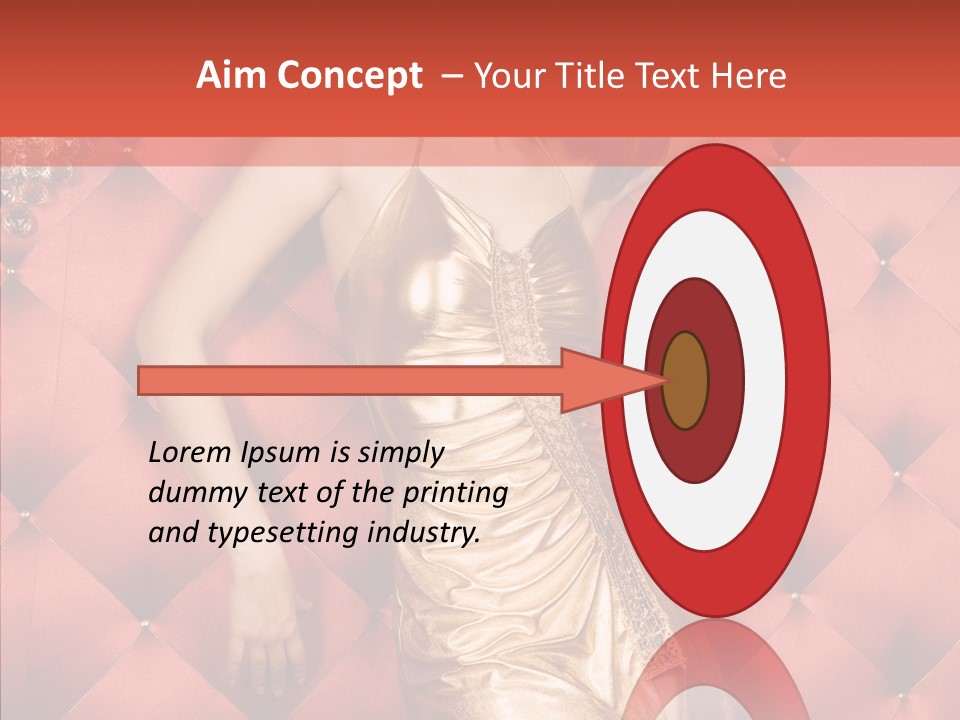 Model Long Gold PowerPoint Template