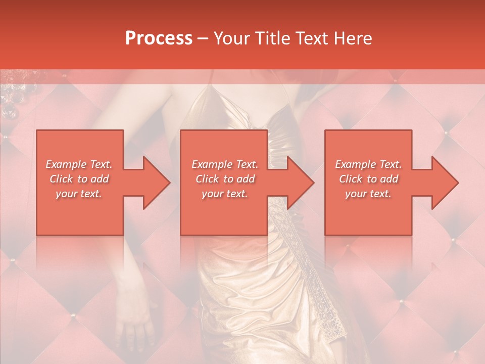 Model Long Gold PowerPoint Template