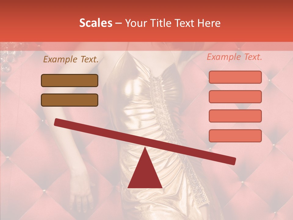 Model Long Gold PowerPoint Template